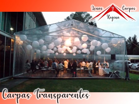 carpa transparente decorada